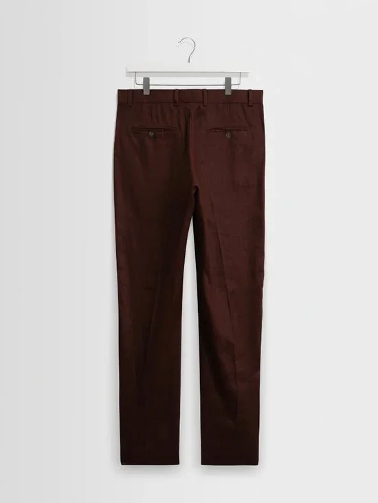 WAX London - Alp Linen Trousers - Col Merlot - BNWT - Picture 5 of 16